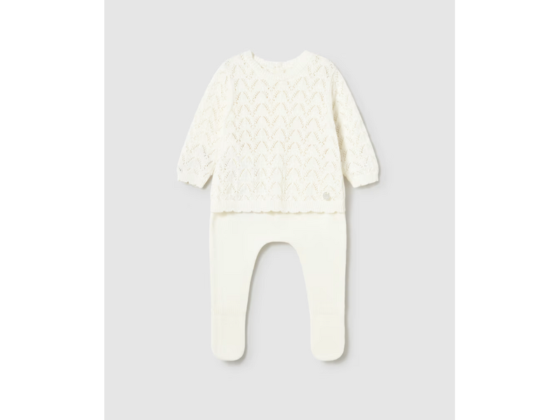 Mayoral Knit Pants and Sweater Set Ceramic