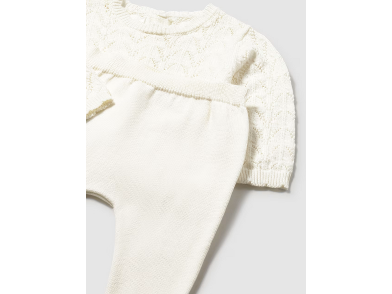 Mayoral Knit Pants and Sweater Set Ceramic