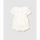 Knit Dungaree and Blouse Set Ceramic