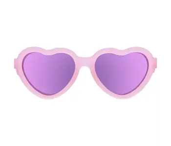 Frosted Pink Heart | Purple Polarized Mirrored Lenses 0-2 years