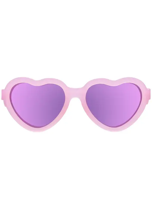 Frosted Pink Heart | Purple Polarized Mirrored Lenses 0-2 years