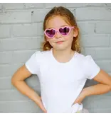 Babiators, LLC Frosted Pink Heart | Purple Polarized Mirrored Lenses 0-2 years