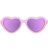 Babiators, LLC Frosted Pink Heart | Purple Polarized Mirrored Lenses 3-5 years