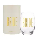 Santa Barbara Design Studio by Creative Brands Gold Foil Stemless Wine Glass - Bride