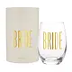Gold Foil Stemless Wine Glass - Bride