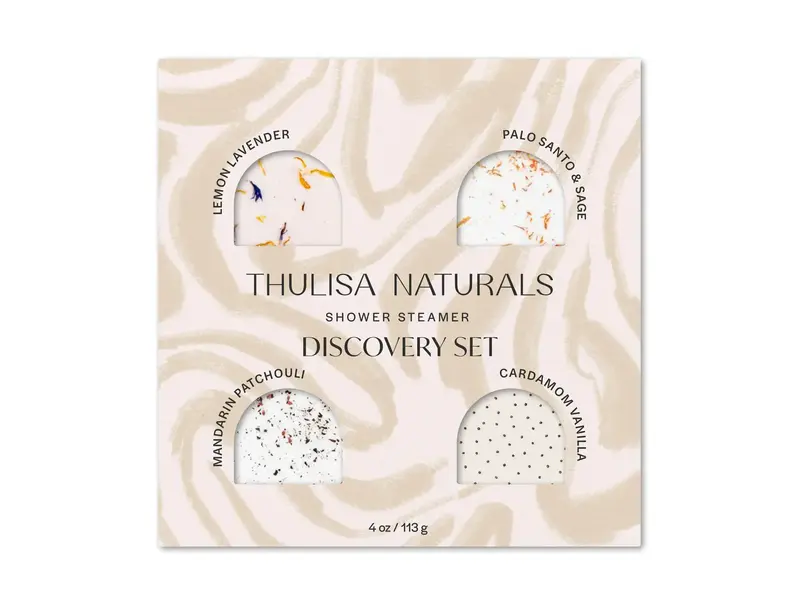 Thulisa Naturals | Bath + Body Shower Steamer Discovery Gift Set (4-Pack)