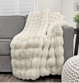 Glory Wisdom Cubby Faux Fur Throw - Vanilla