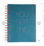Graphique De France "You Got This" Teal Shimmer Vegan Leather Journal | Notebook | Planner
