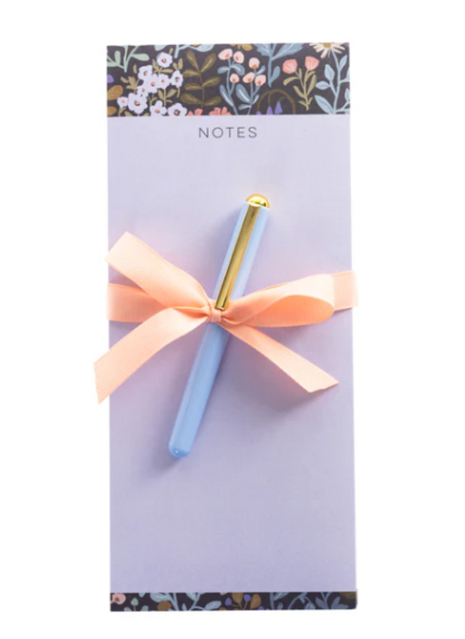 Moody Floral Magnetic Notepad with Pen