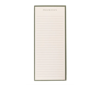 Green "Priorities" List Pad
