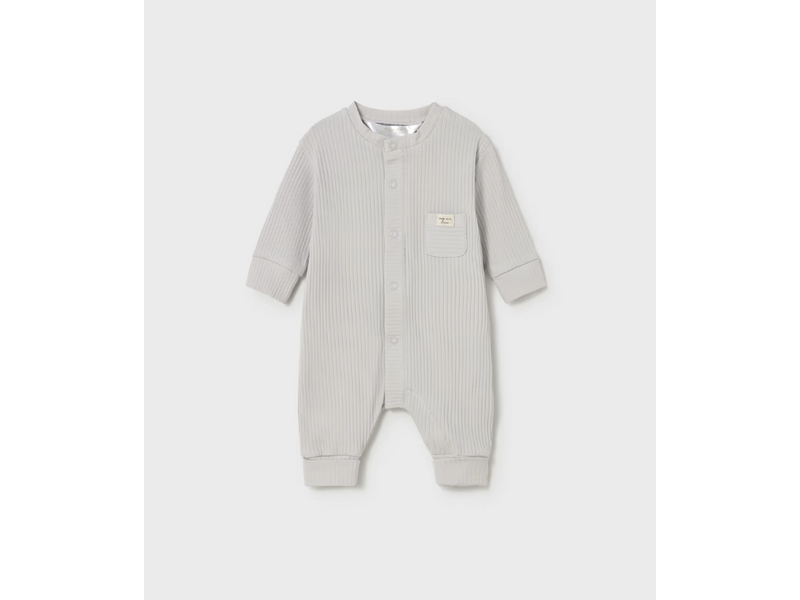 Mayoral Long Onesie Welcome to The Family - Silver