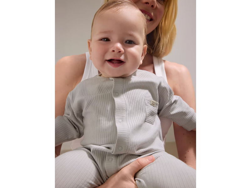 Mayoral Long Onesie Welcome to The Family - Silver