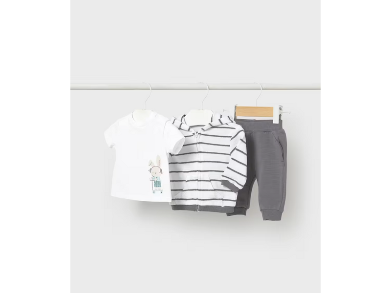 Mayoral 3-Piece Bunny Tracksuit - Slate