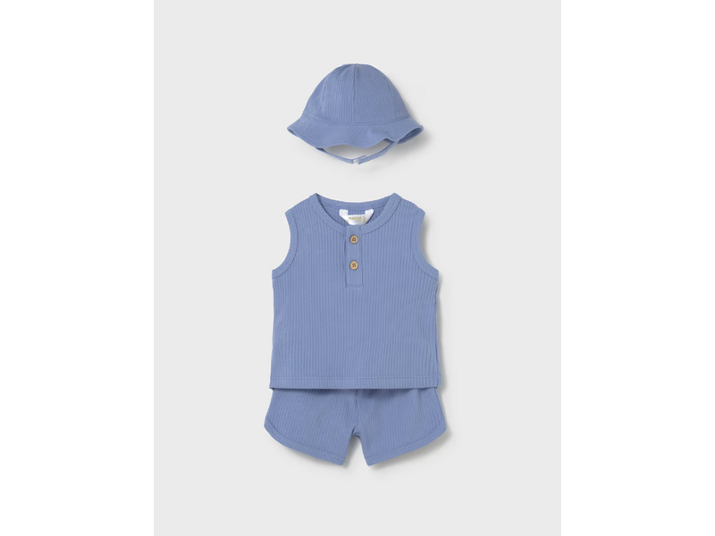 Mayoral 3-Piece Shorts with Hat Set - Velero