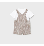 Mayoral Overall Romper and T-shirt Set - Cocoa