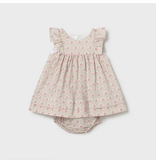 Mayoral Patterned Dress with Bloomers - Terracota