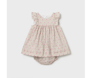 Patterned Dress with Bloomers - Terracota