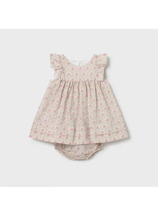 Patterned Dress with Bloomers - Terracota