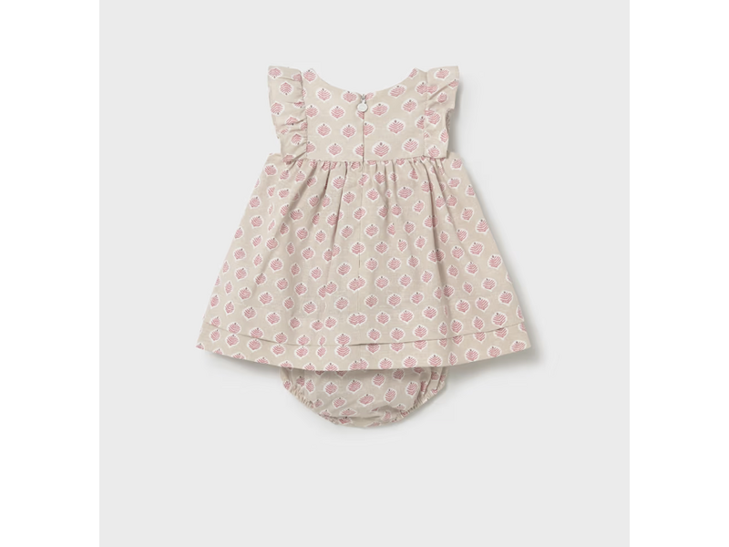 Mayoral Patterned Dress with Bloomers - Terracota