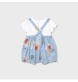 Mayoral Strawberry Overall and T-shirt Set - Lagoon
