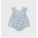 Strawberry Gingham Dress with Bloomers - Lagoon