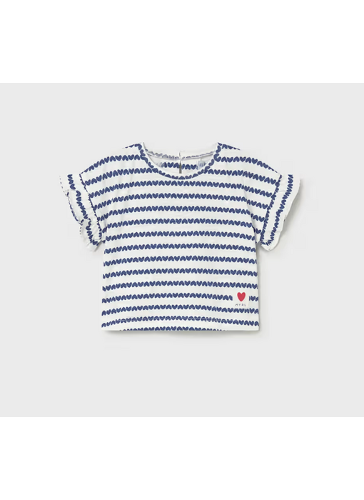 Heart Printed T-shirt Porcelain