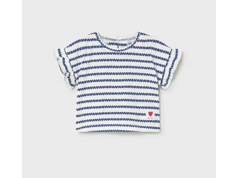 Mayoral Heart Printed T-shirt Porcelain