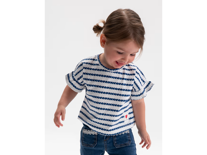 Mayoral Heart Printed T-shirt Porcelain