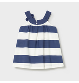 Mayoral Flower Stripe Dress - Porcelain