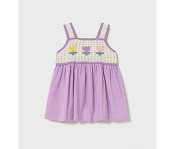 Crochet Floral Dress - Lilac