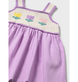Mayoral Crochet Floral Dress - Lilac