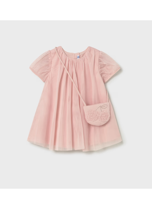 Tulle Dress with Bag - Peony