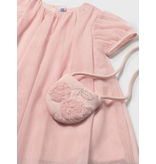 Mayoral Tulle Dress with Bag - Peony
