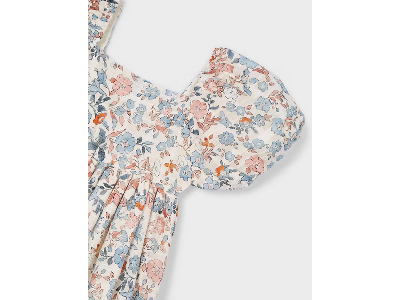 Mayoral Puff Sleeve Floral Dress