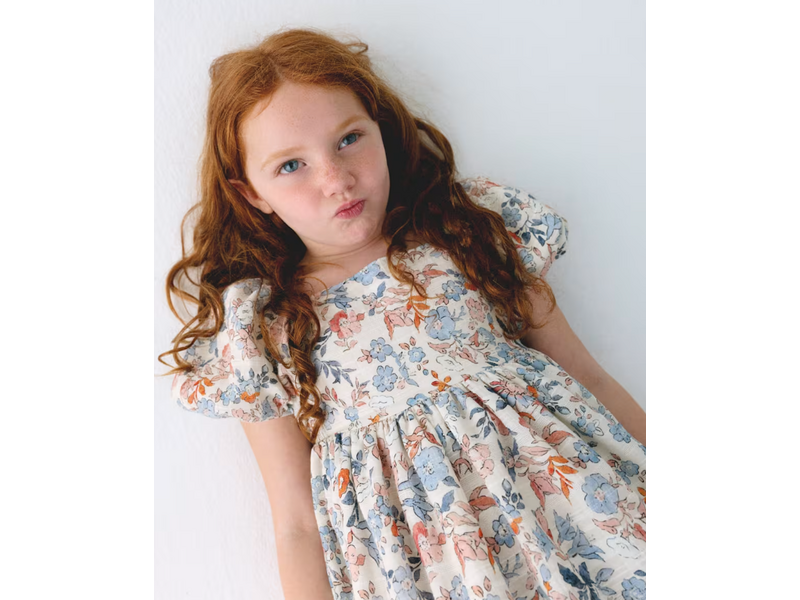 Mayoral Puff Sleeve Floral Dress