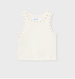 Mayoral Studded Tank Top - Natural
