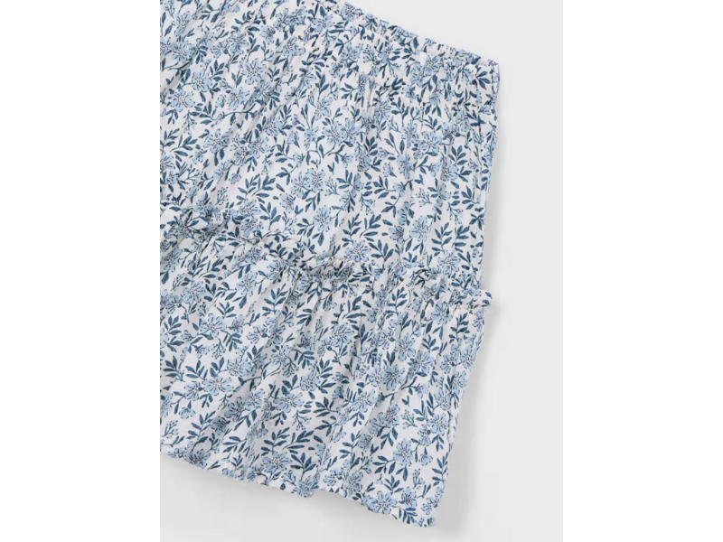 Mayoral Printed Floral Skirt - Sky Blue