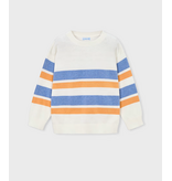 Mayoral Striped Sweater - Peach/Sky
