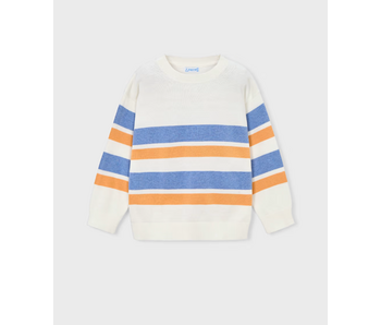 Striped Sweater - Peach/Sky