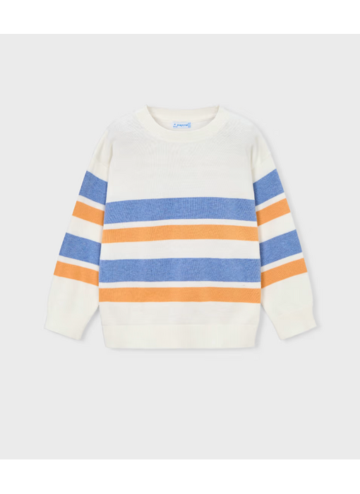Striped Sweater - Peach/Sky