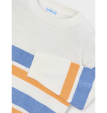 Mayoral Striped Sweater - Peach/Sky