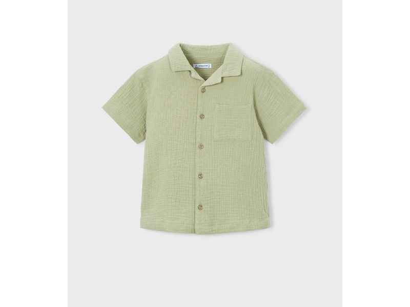 Mayoral Short Sleeve Button Down Shirt - Bamboo