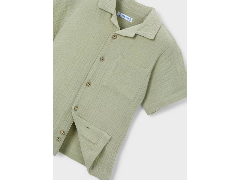 Mayoral Short Sleeve Button Down Shirt - Bamboo
