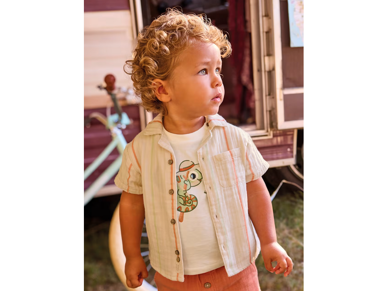 Mayoral Bambula S/S Shirt - Stripes