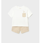 Mayoral Bermuda Shorts and T-shirt Set - Mocha