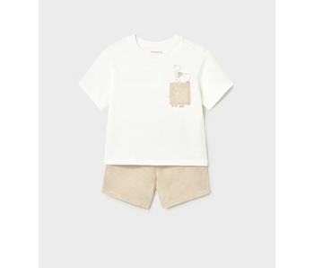 Bermuda Shorts and T-shirt Set - Mocha