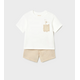 Bermuda Shorts and T-shirt Set - Mocha