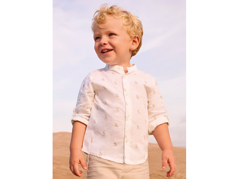 Mayoral Linen Mao Shirt - Cream