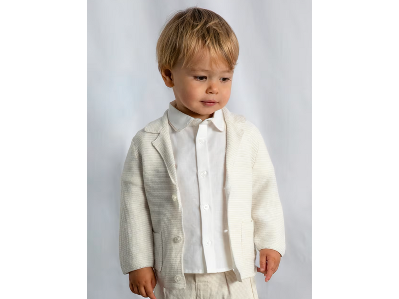 Mayoral Knit Blazer - Oat Heather