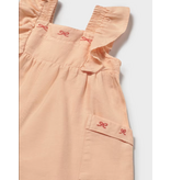 Mayoral Ruffled Romper - Tangerine